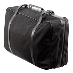 GUCCI Black Canvas Soft Sided SUITCASE Travel Bag LUGGAGE w/ Double Straps 1