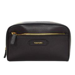 Tom Ford Black Leather Toiletry Bag GHW