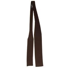 Hermes Brown Woven Silk Tie