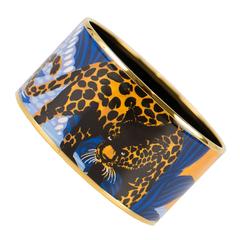 Hermes Bracelet email Jungle of Eden Pollen et Azur plaque Gold XL 2016
