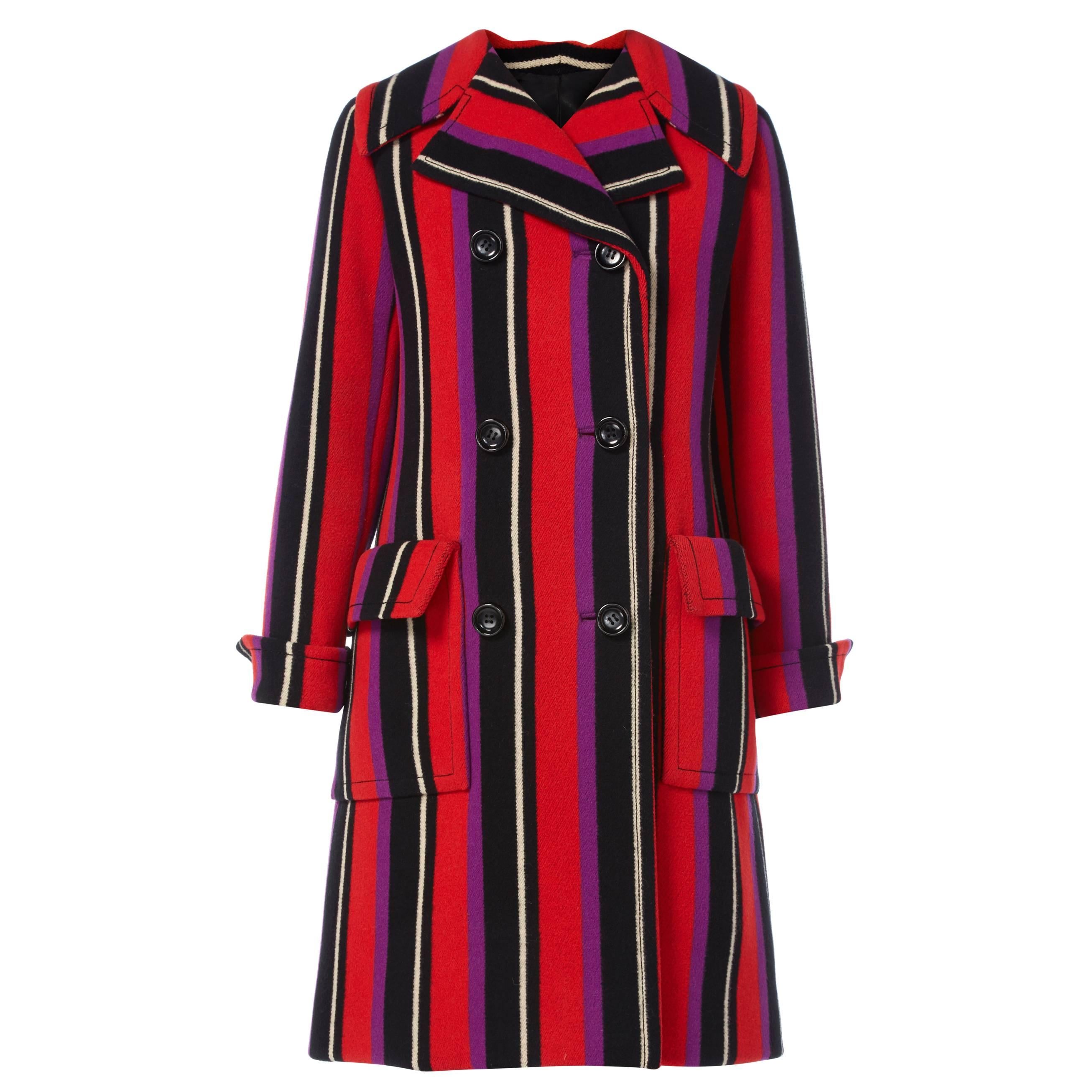 Dior Haute couture stripe coat, Autumn/Winter 1967