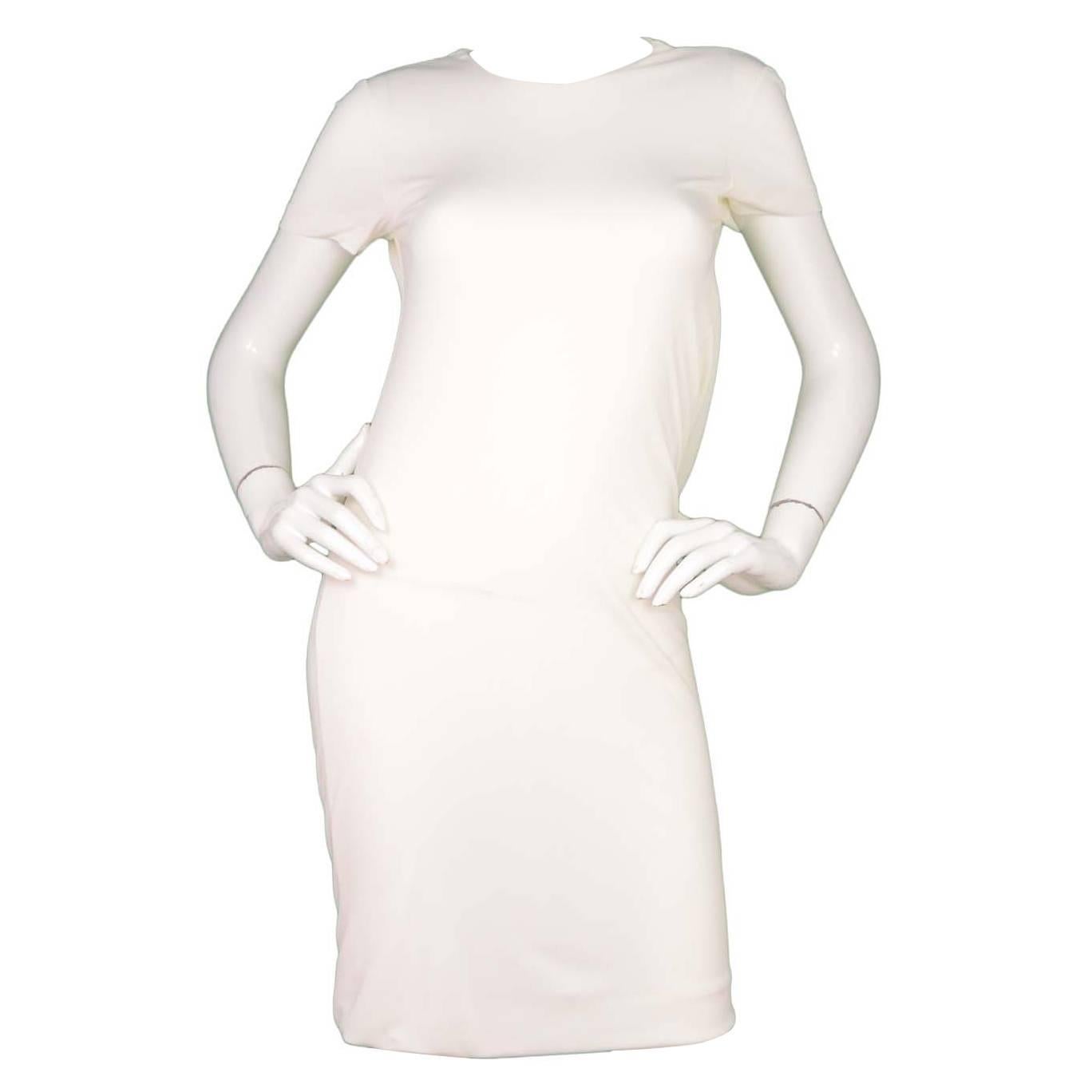 Gucci Off-White Short Sleeve Sheath Dress sz XXS