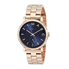 Marc by Marc Jacobs Baker Navy Dial Rose Gold-tone Steel Ladies Watch MBM3330