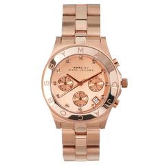 Marc by Marc Jacobs Blade Chronograph Pink Gold Dial Gold-Tone Stainless Steel L