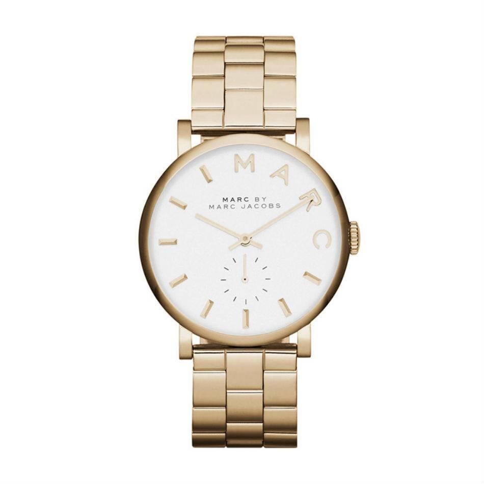 Marc by Marc Jacobs Baker White Dial Gold-tone Ladies Watch Gold MBM3243 For Sale