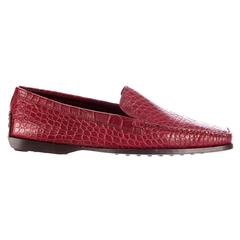 Exotic TOD'S Welted Moccasins Loafers Alligator Crocodile Skin 12
