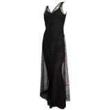 30er 30er Jahre Schwarzes Abendkleid aus Spitze