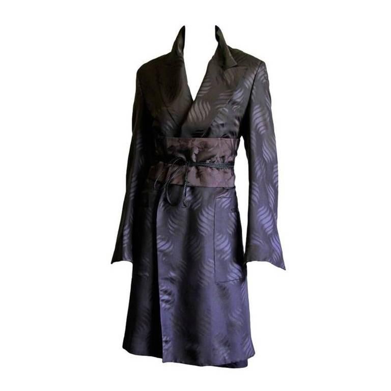 Free Shipping: Iconic Tom Ford For Gucci FW 2002 Silk Kimono Runway Coat & Obi!