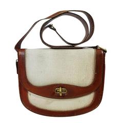 Unusual 1960s Hermes Canvas Bag with Interchangeable Strap 2
