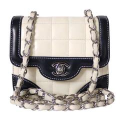 Retro Chanel Bicolor Mini Classic Crossbody Flap Bag