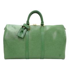 1990s Louis Vuitton Green Epi Leather Retro Keepall 45