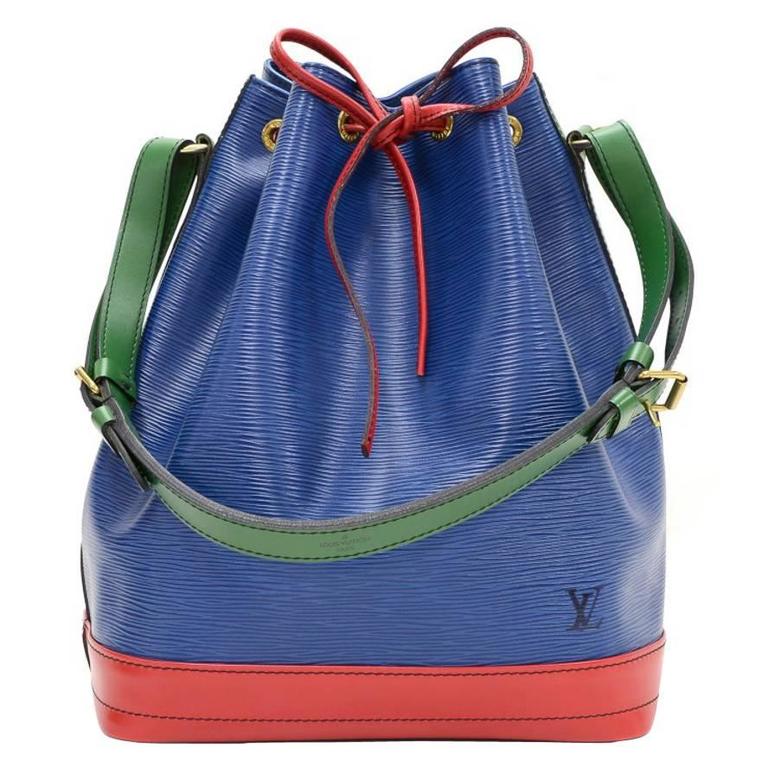1990s Multicolour Blue, Green and Red Epi Leather Vintage Noé at 1stDibs