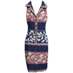 Oscar de la Renta Silk Sleeveless T-shirt Dress