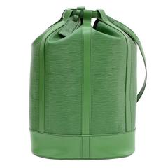 Louis Vuitton Green Randonee GM Epi Leather Shoulder Bag