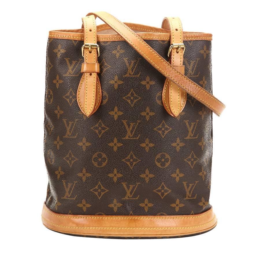 2000s Louis Vuitton Brown Classic Monogram Bucket Bag