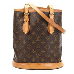 Vintage 2000s Louis Vuitton Brown Classic Monogram Bucket Bag