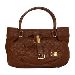 Marc Jacobs Brown Quilted Leather Tote Bag GHW