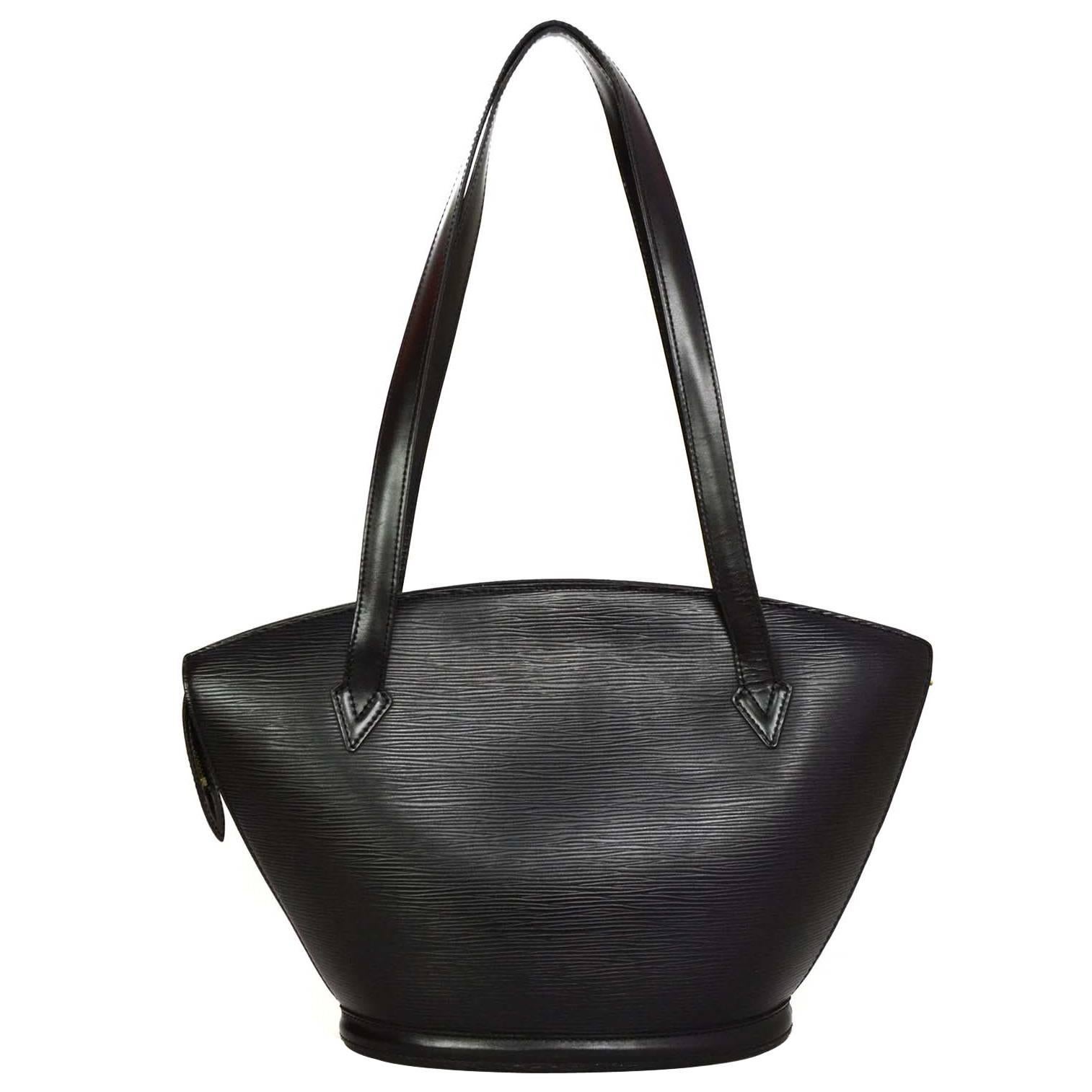 Louis Vuitton Black Epi Leather St. Jacques PM Tote Bag