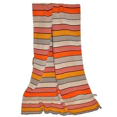 Sciarpa grande in seta a strisce multicolore di Saks Fifth Avenue