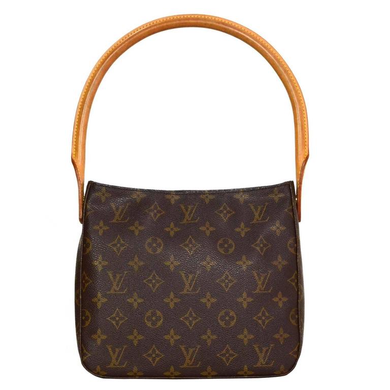 Louis Vuitton Brown Monogram Looping MM Handle Bag For Sale at 1stdibs