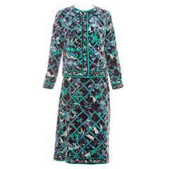 Emilio Pucci Cotton Velvet Skirt Suit, Circa 1970's 7