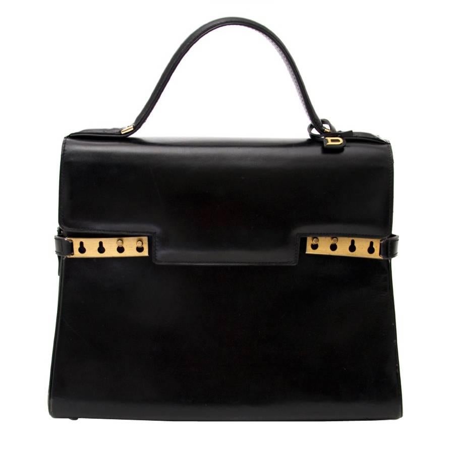 RARE Delvaux Tempete MM-GM Black GHW