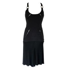 Versace Black Corset Zip Dress 11