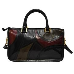1970's Unused Multi Colored Patchwork Handbag 7
