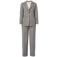 Vintage Yves Saint Laurent haute couture grey suit, circa 1974