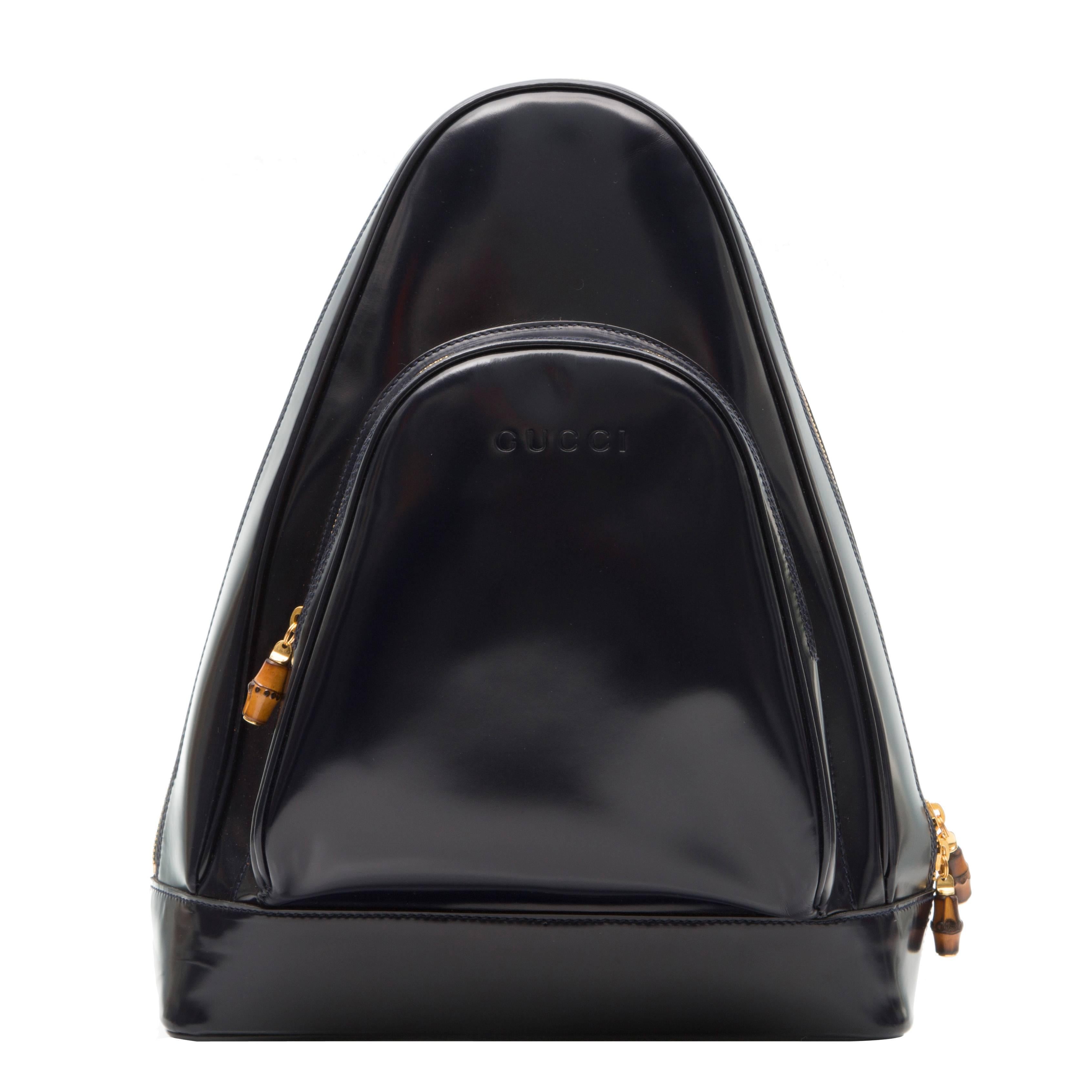 Gucci Black Leather Backpack