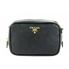 PRADA Mini Zip Saffiano Crossbody Bag