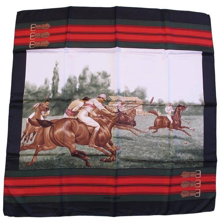 Foulard En Soie Daniel La Forêt Paris 80x80 Cm - Occasion En Très Bon état
