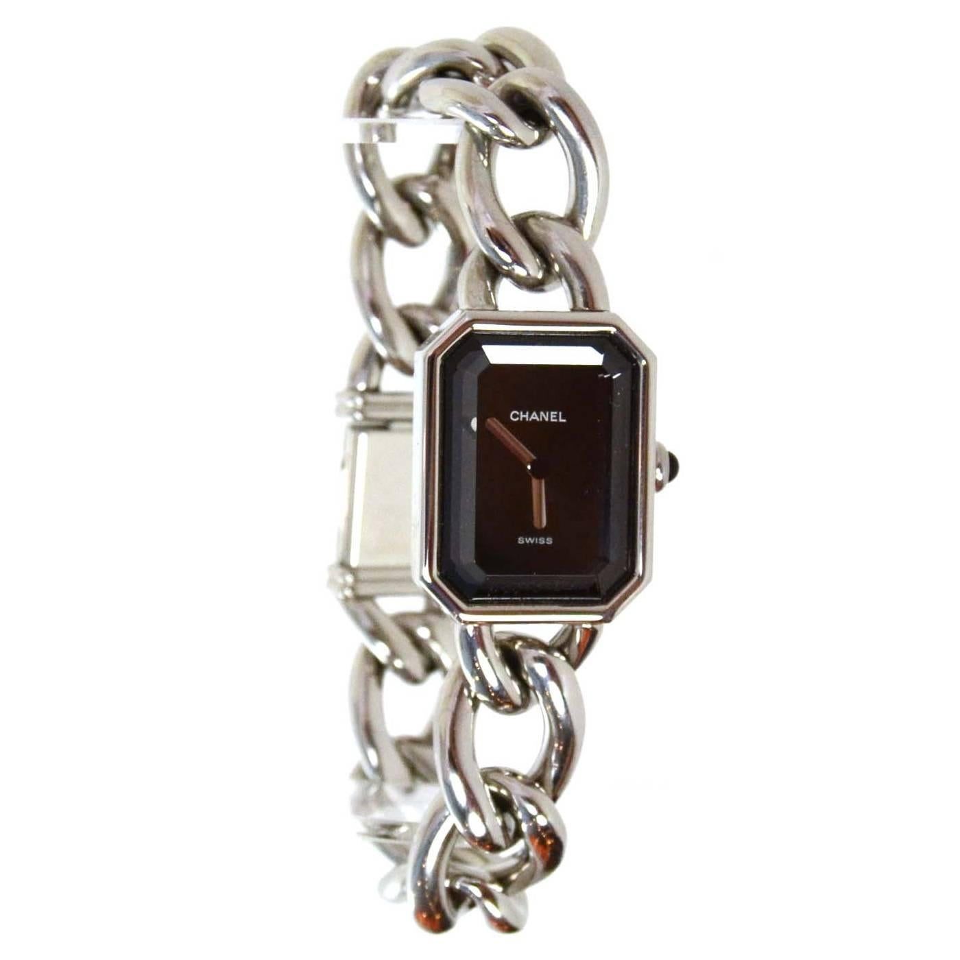 Chanel '87 Stainless Steel Silvertone Large Premiere Chain Link Watch rt. $4, 000