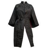 Mantellina vittoriana in jacquard nero