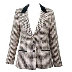 Chanel 2002 Pink Black Cotton Jacket Size 36 8