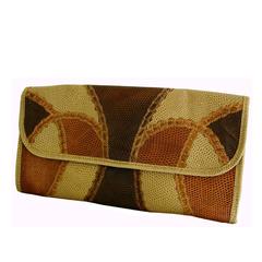 Vintage Carlos Falchi Exotic Reptile Patchwork Clutch Purse 1980s 2