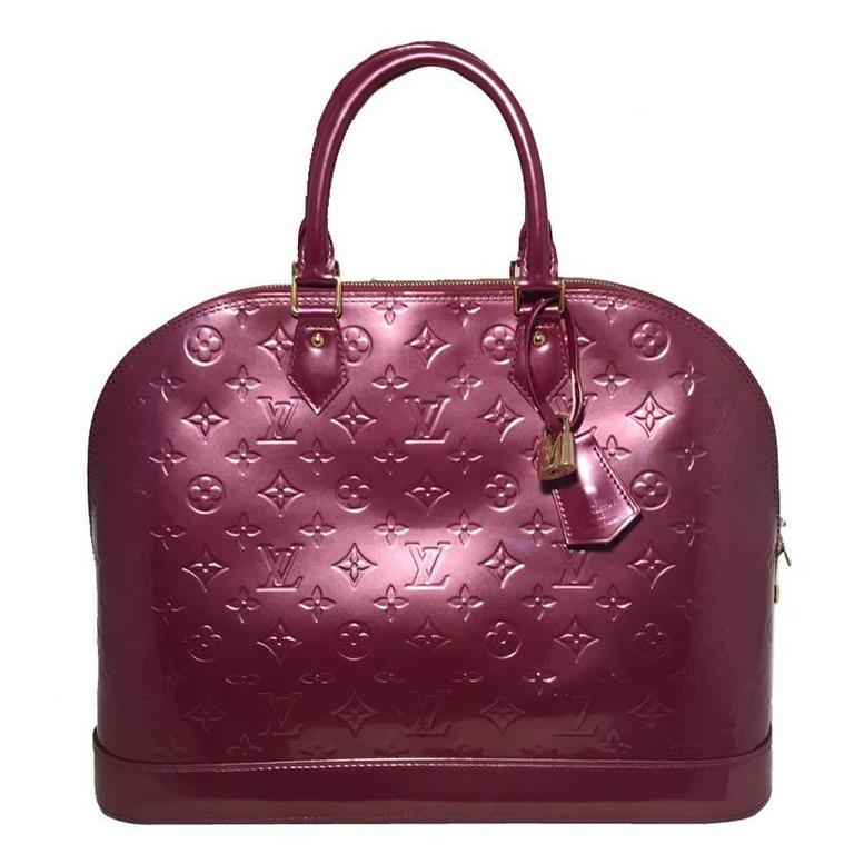 Louis Vuitton Purple Vernis Monogram Alma Handbag For Sale at 1stDibs ...