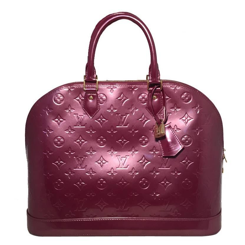 Louis Vuitton Purple Vernis Monogram Alma Handbag For Sale at 1stdibs