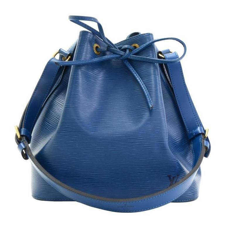 Vintage Louis Vuitton Petit Noe Blue Epi Leather Shoulder Bag at 1stdibs