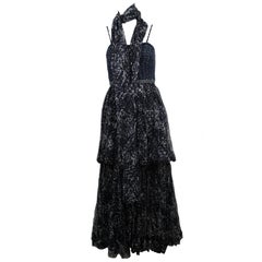 Chanel $9, 000 Limited Edition 2pc Silk Gown Size 34