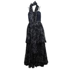 Chanel $9,000 Limited Edition 2pc Silk Gown Size 34 1