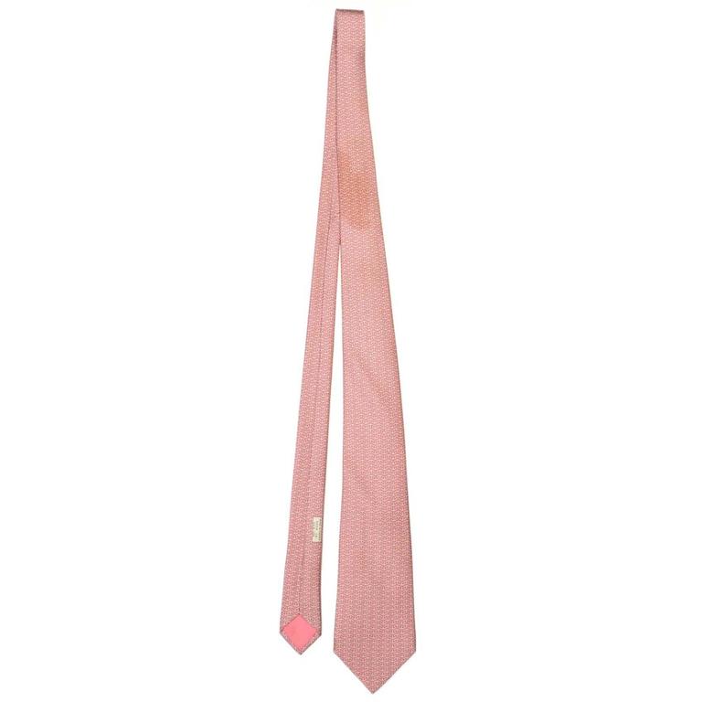 Hermes Pink Anchor Print Silk Tie For Sale at 1stDibs hermes pink tie