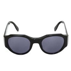 Chanel Black Resin Round Sunglasses