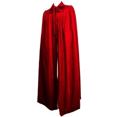 50s Red Velvet Full Length Cape