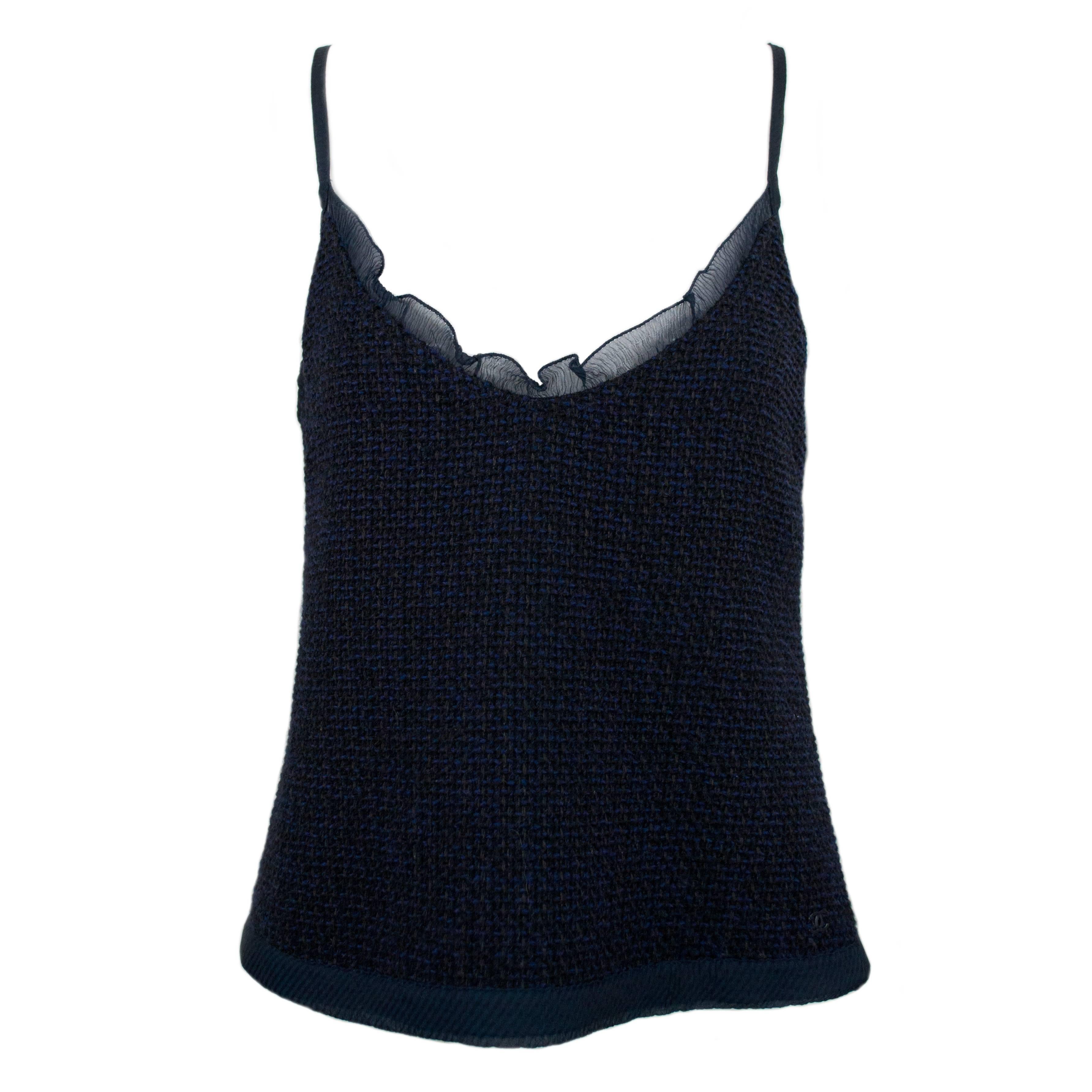 Chanel Wool Boucle Camisole Top 40