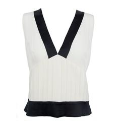 Chanel 2006 Silk Sleeveless Blouse Top 40 10