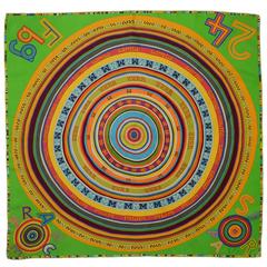 Hermes Multicolor 'Tohu Bohu' Silk 90cm Square Scarf