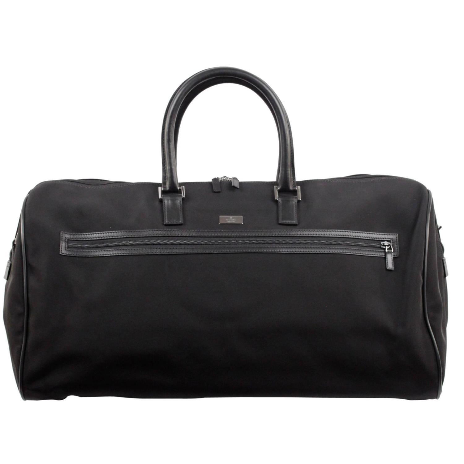 GUCCI Black Canvas Soft Sided SUITCASE Travel Bag LUGGAGE Duffle Bag