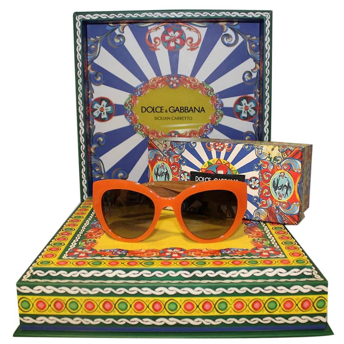New Dolce & Gabbana DG 4278 Sicilian Carretto Sunglasses
