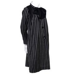 Albert Nipon 1980s Vintage Dress Bow Stripes Pockets